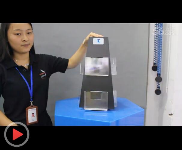 PVC+亞克力材質 臺面可旋轉手機配件展示架視頻介紹